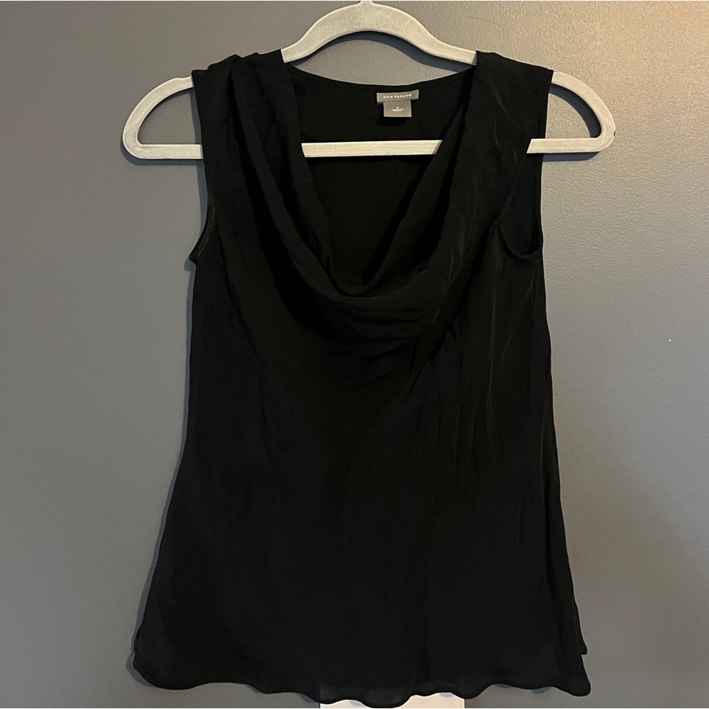 100% silk Ann Taylor cowl neck tank